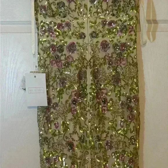 Mac Duggal Beaded Floral Sheath Dress Size 8 NWT - Picture 7 of 7